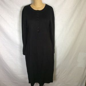 Bdp Vintage Black Henley Style Dress